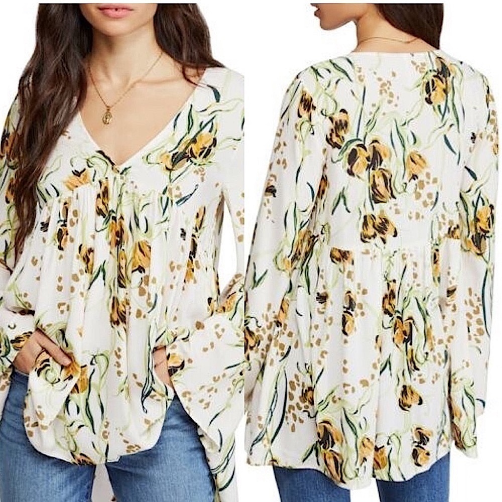 Free People Porcelain Bella Print Floral
Boho Tunic Top small